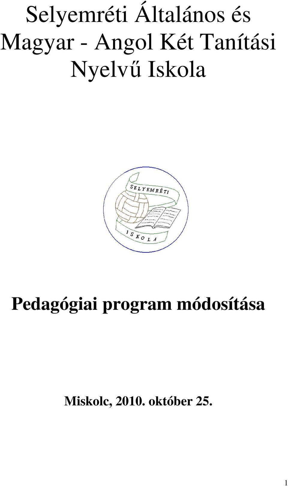 Iskola Pedagógiai program