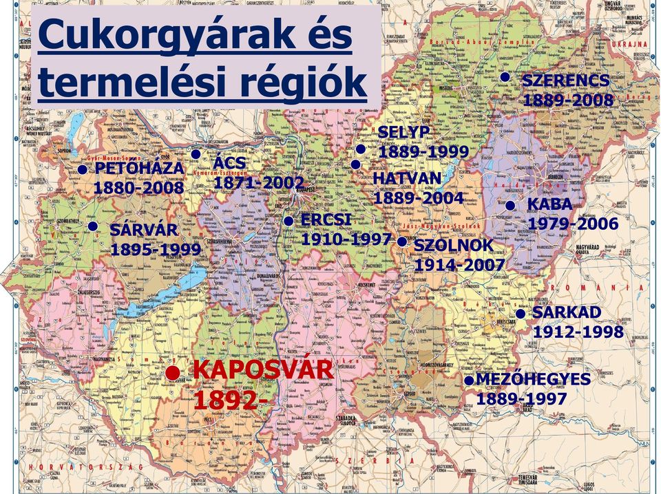 1889-1999 HATVAN 1889-2004 ERCSI 1910-1997 KABA 1979-2006