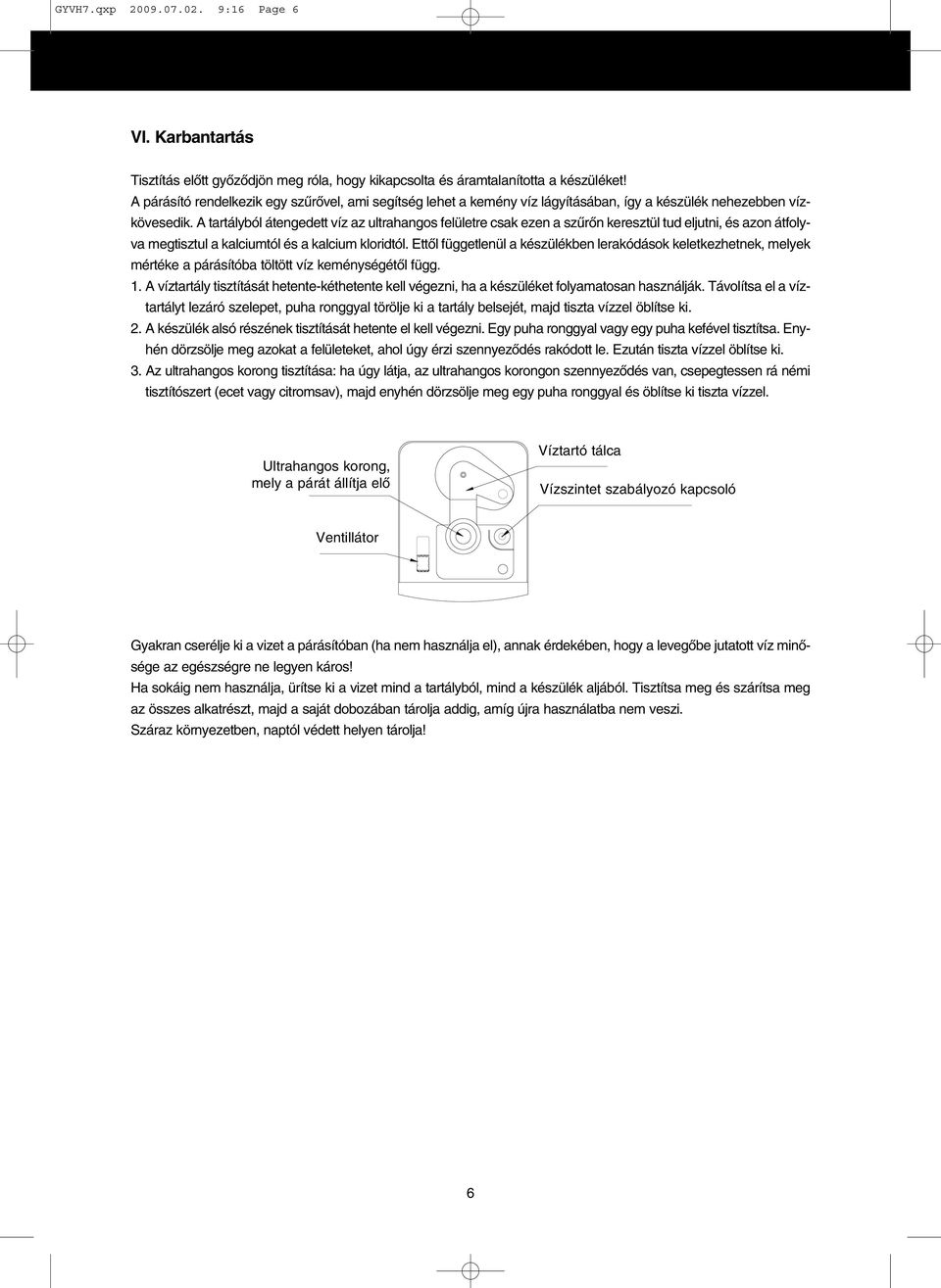 ULTRAHANGOS HIDEGPÁRÁSÍTÓ KÉSZÜLÉK - IONIZÁLÓ FUNKCIÓVAL GYVH7. Használati  utasítás - PDF Free Download