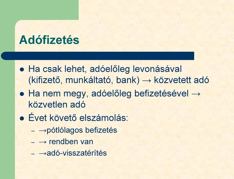 megy, adóelőleg befizetésével közvetlen adó Évet