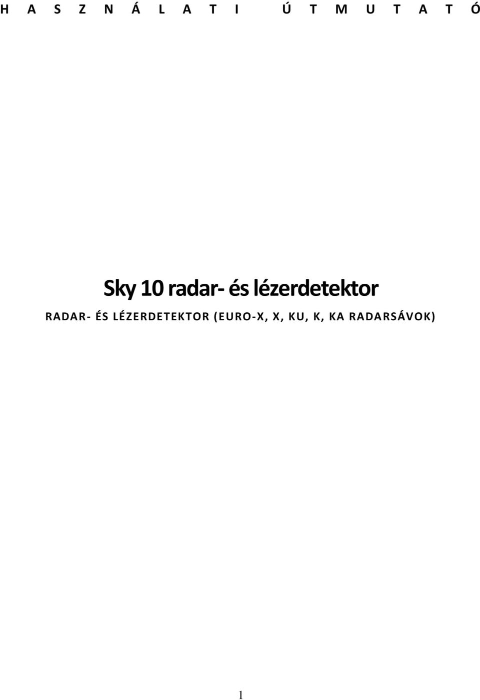 lézerdetektor RADAR- ÉS