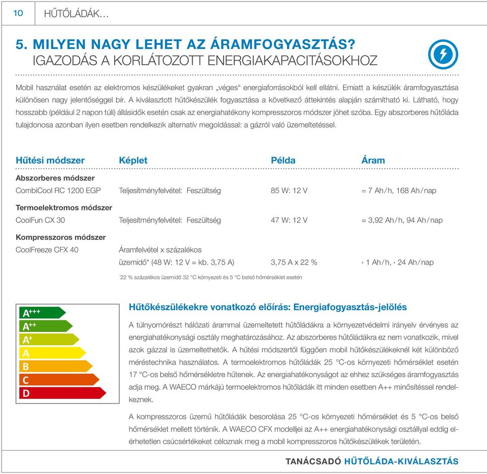 Látható, hogy hosszabb (például 2 napon túli) állásidők esetén csak az energiahatékony kompresszoros módszer jöhet szóba.