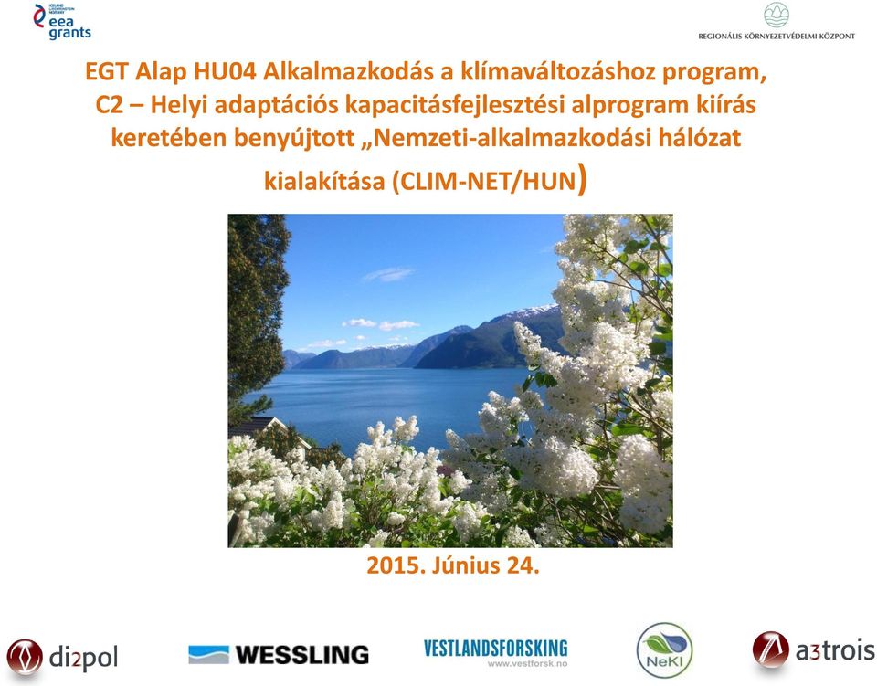 alprogram kiírás keretében benyújtott