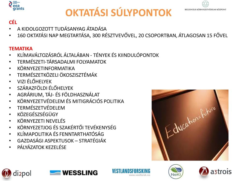 ÖKOSZISZTÉMÁK VIZI ÉLŐHELYEK SZÁRAZFÖLDI ÉLŐHELYEK AGRÁRIUM, TÁJ- ÉS FÖLDHASZNÁLAT KÖRNYEZETVÉDELEM ÉS MITIGRÁCIÓS POLITIKA TERMÉSZETVÉDELEM
