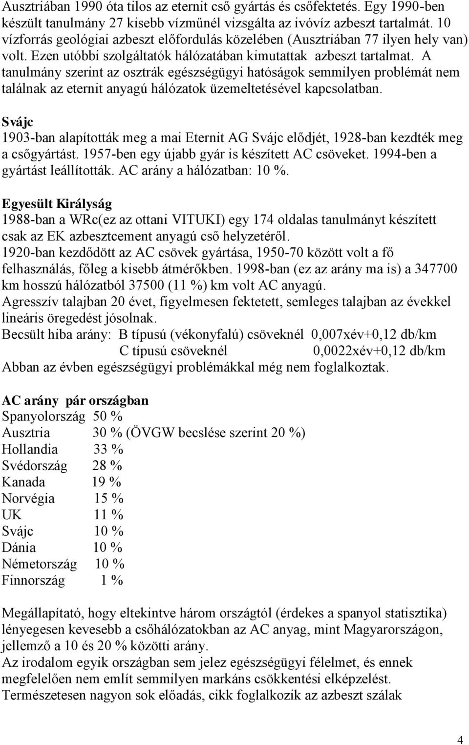 Eternit cső azbeszt tartalma