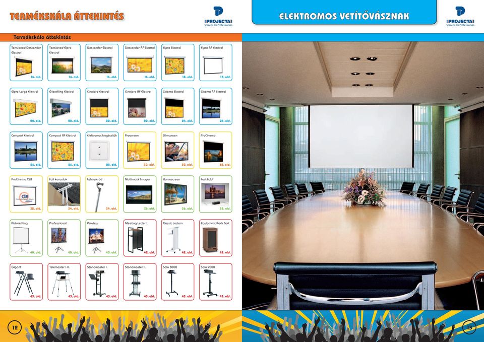 old. Classic Lectern 42. old. 43. old. Cinema RF Electrol 30. old. 36. old. Standmaster II. 18. old. 24. old. Slimscreen Meeting Lectern 40. old. Elpro RF Electrol 18. old. 22. old. Multimask Imager Proview Telemaster I-II.