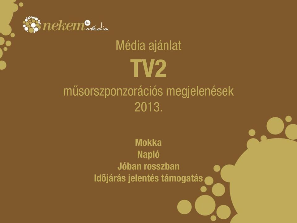 megjelenések 2013.