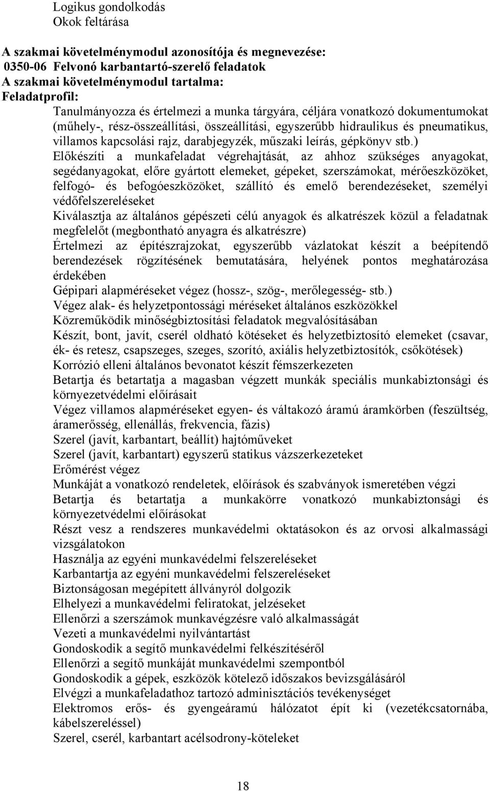 leírás, gépkönyv stb.