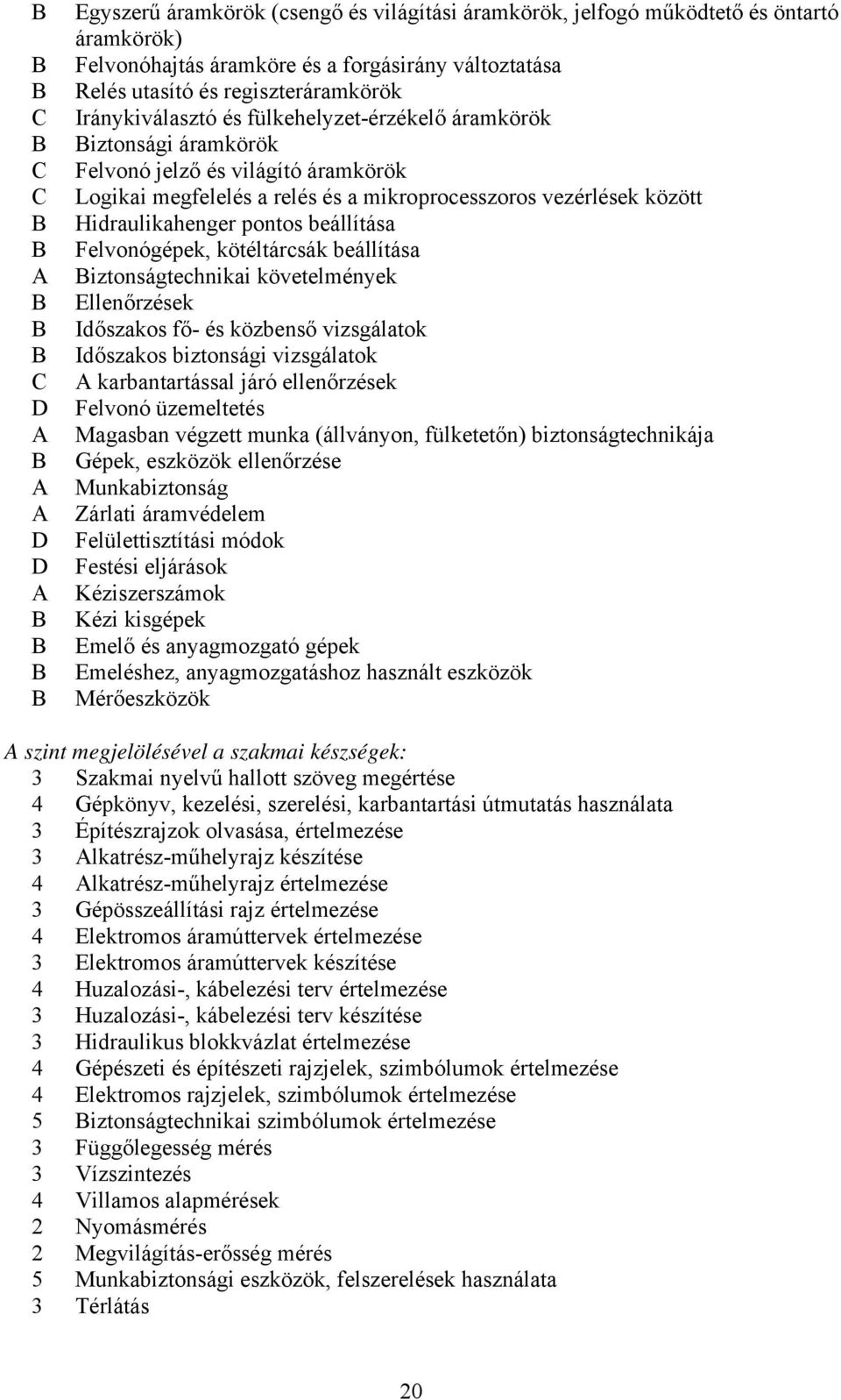 Felvonógépek, kötéltárcsák beállítása iztonságtechnikai követelmények Ellenőrzések Időszakos fő- és közbenső vizsgálatok Időszakos biztonsági vizsgálatok karbantartással járó ellenőrzések Felvonó