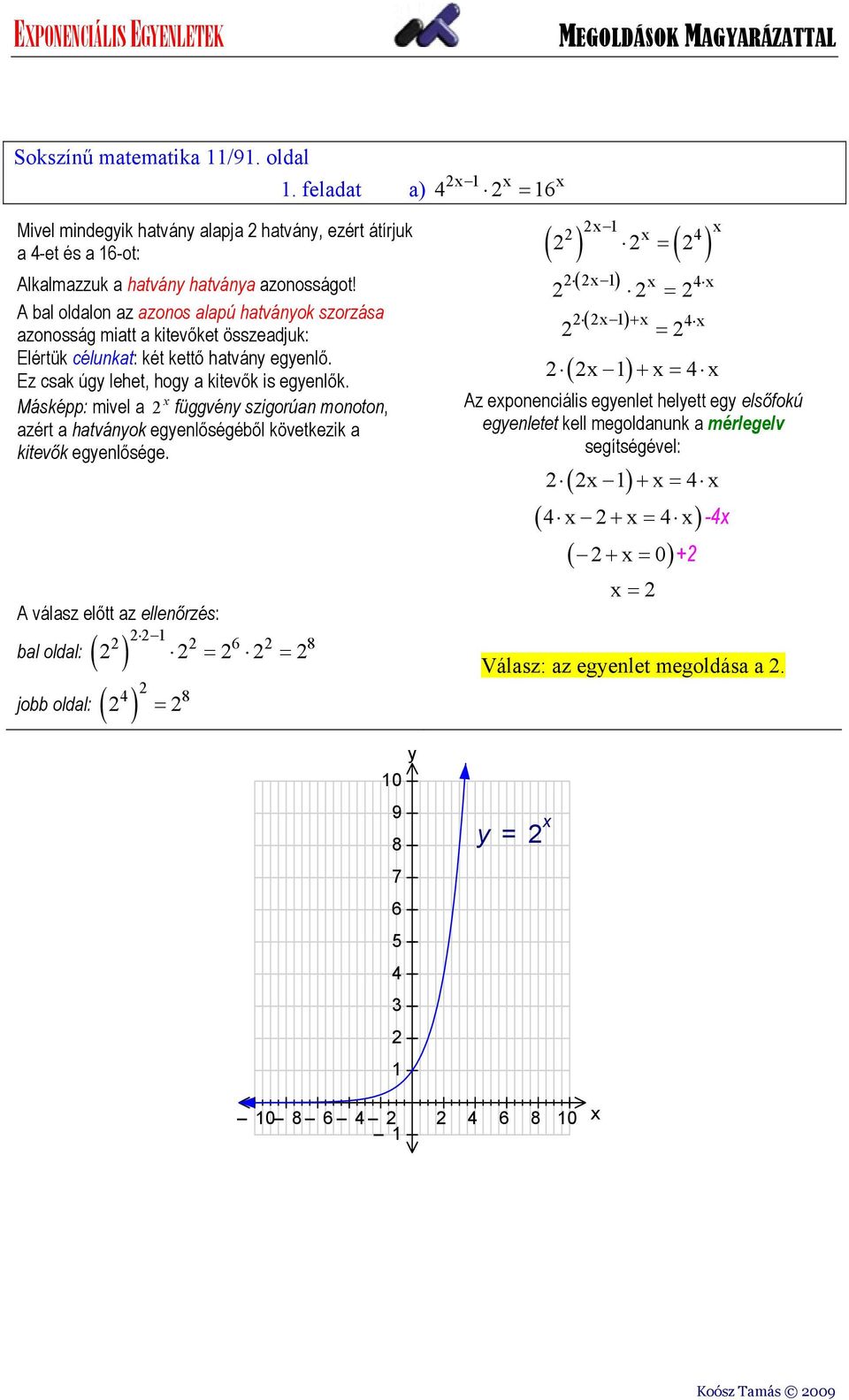 EXPONENCIÁLIS EGYENLETEK - PDF Ingyenes letöltés