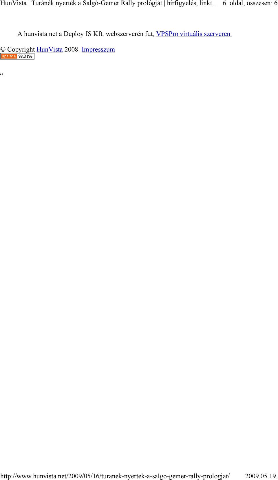 webszerverén fut, VPSPro