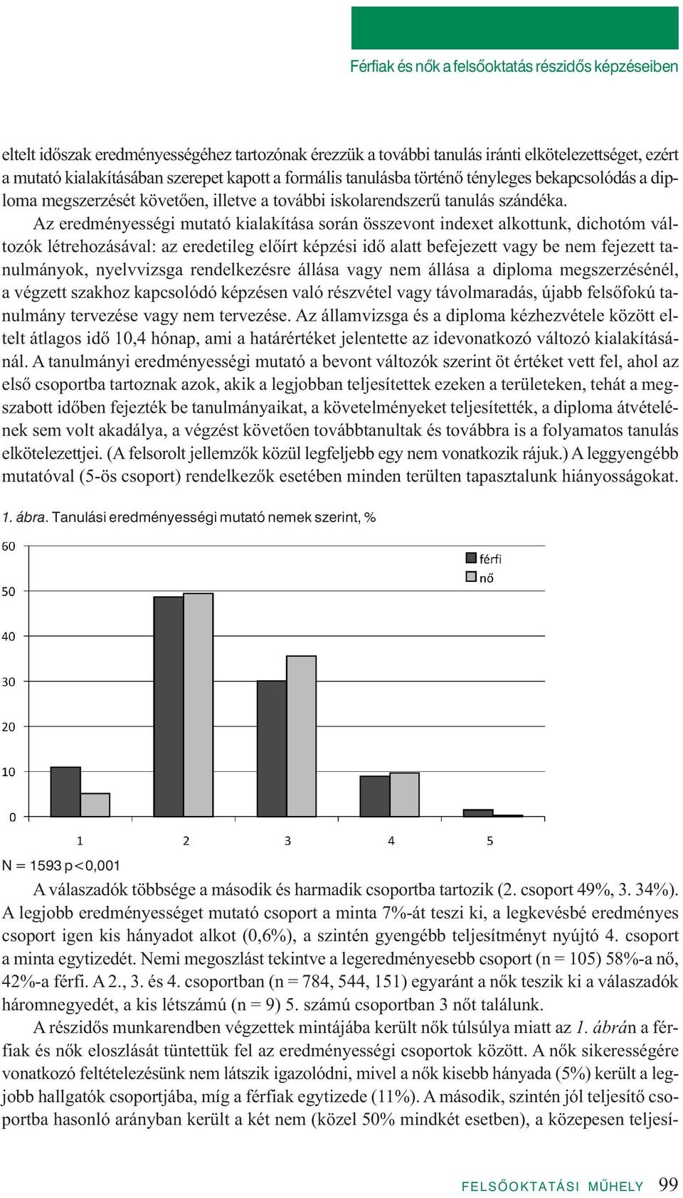 Az eredményességi mutató kialakítása során összevont indexet alkottunk, dichotóm változók létrehozásával: az eredetileg előírt képzési idő alatt befejezett vagy be nem fejezett tanul má nyok, nyelv