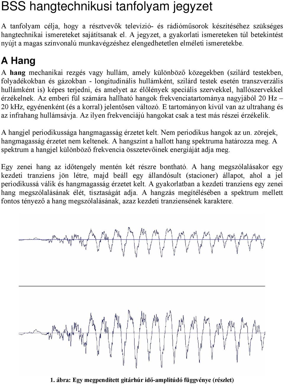 A Hang A hang mechanikai rezgés vagy hullám, amely különböző közegekben (szilárd testekben, folyadékokban és gázokban - longitudinális hullámként, szilárd testek esetén transzverzális hullámként is)