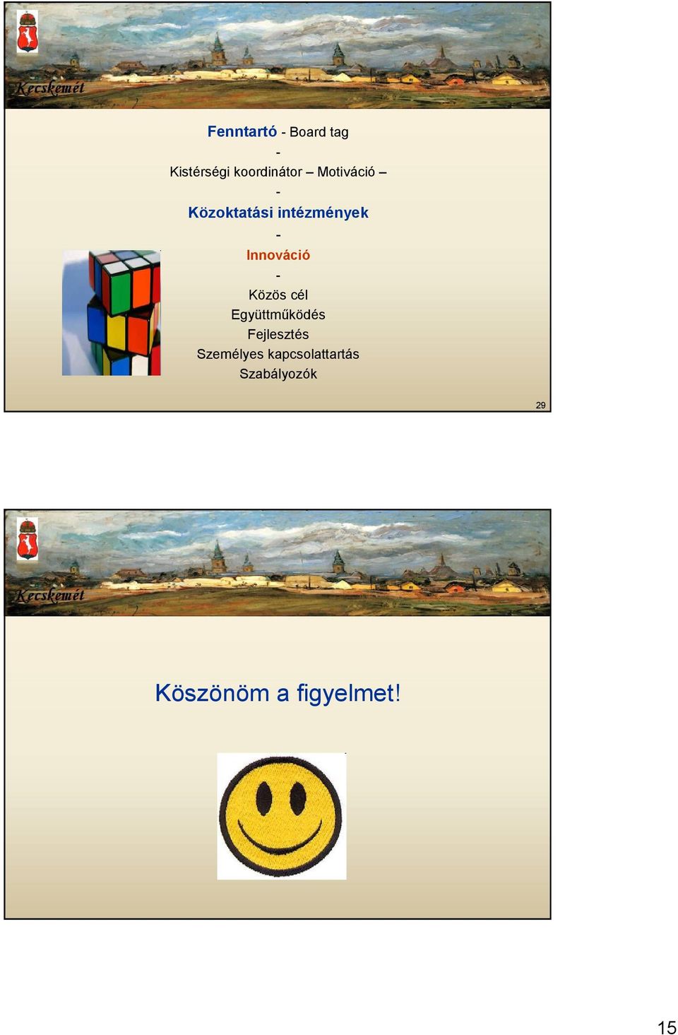 Közös cél Együttmőködés Fejlesztés Személyes