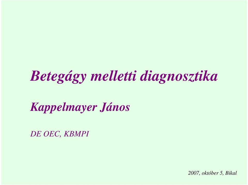 Kappelmayer János DE