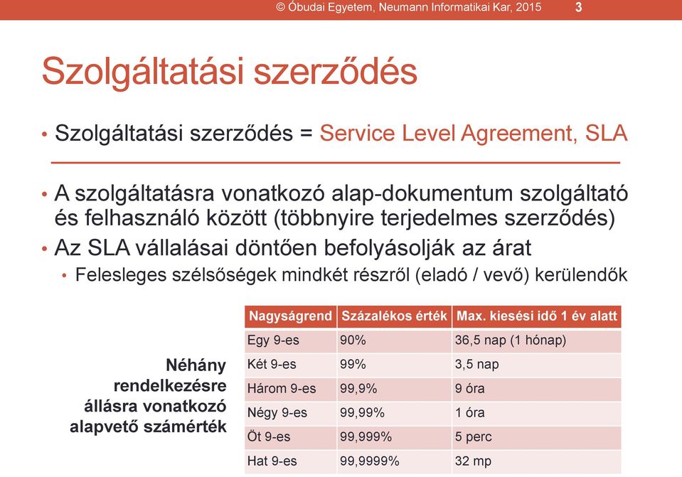 szélsőségek mindkét részről (eladó / vevő) kerülendők Nagyságrend Százalékos érték Max.