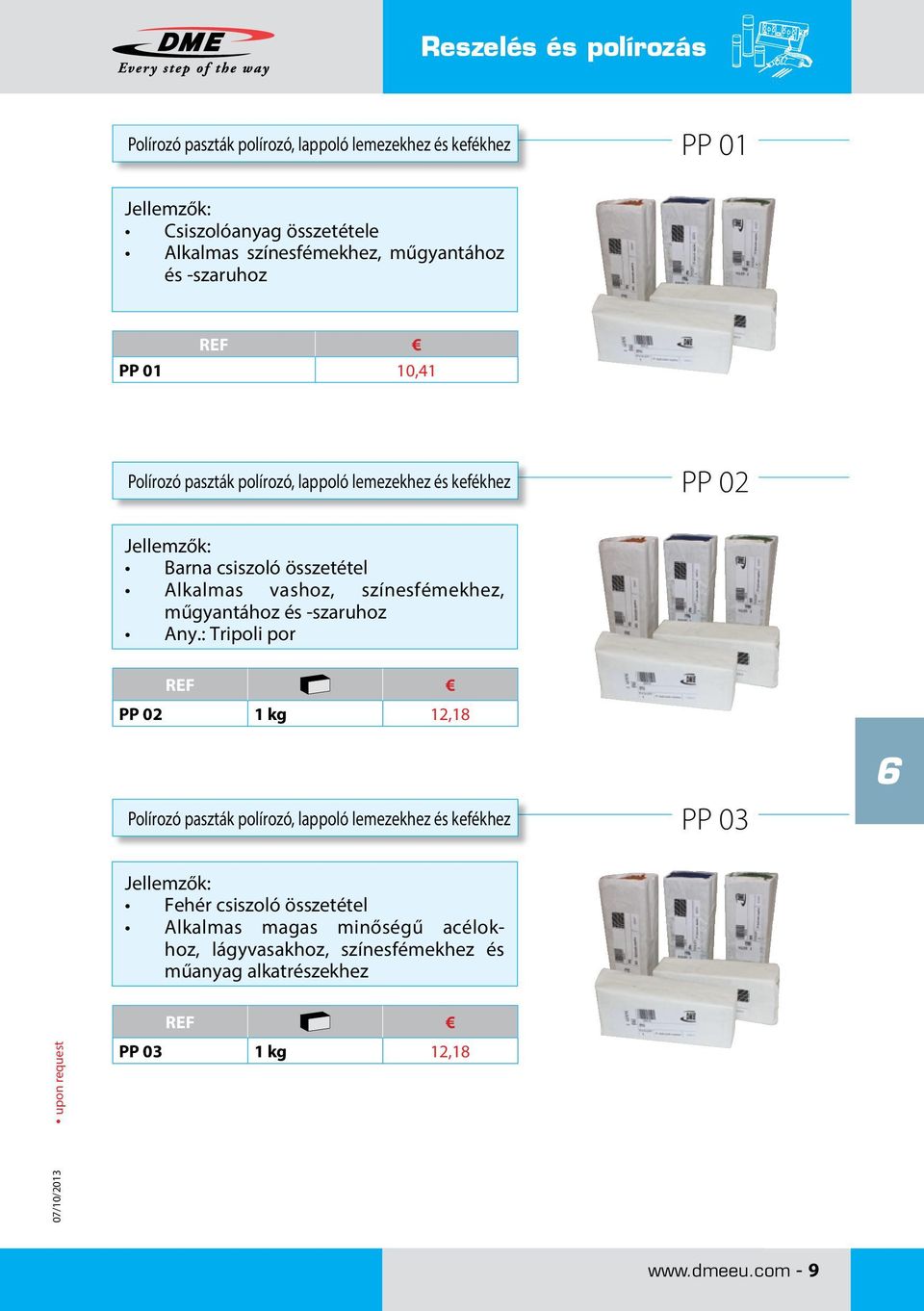 Csiszoló- és magas fényű polírozó anyagok - PDF Ingyenes letöltés