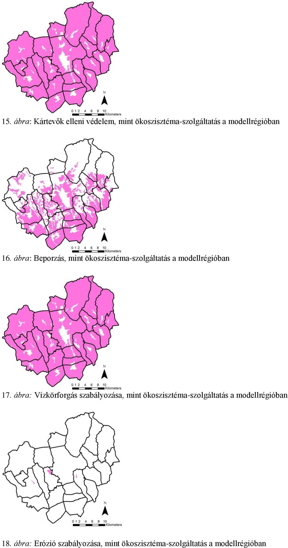 ábra: Beporzás, mint ökoszisztéma-szolgáltatás a modellrégióban 17.