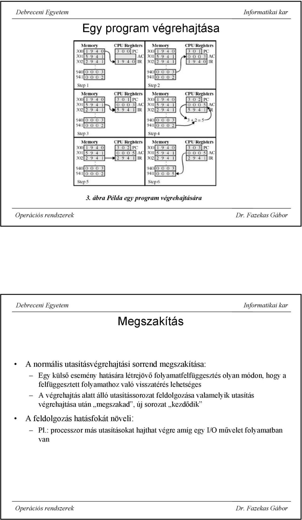 hatására létrejövő folyamatfelfüggesztés olyan módon, hogy a felfüggesztett folyamathoz való visszatérés lehetséges A