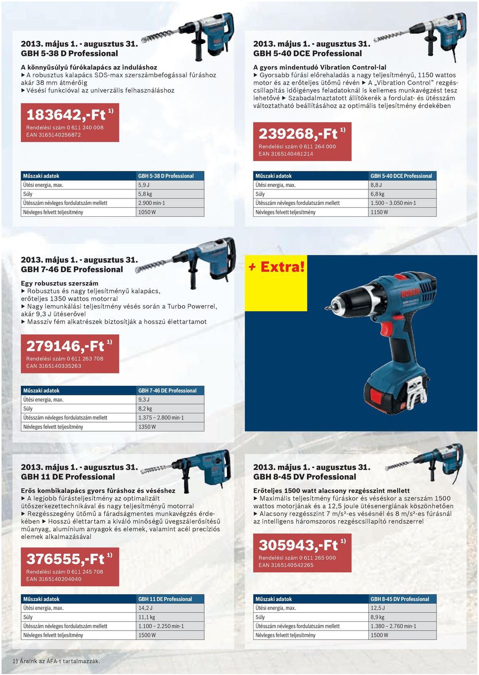 az erőteljes ütőmű révén A Vibration Control rezgéscsillapítás időigényes feladatoknál is kellemes munkavégzést tesz lehetővé Szabadalmaztatott állítókerék a fordulat- és ütésszám változtatható
