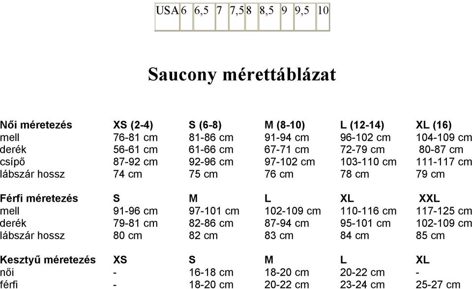 cm 78 cm 79 cm Férfi méretezés S M L XL XXL mell 91-96 cm 97-101 cm 102-109 cm 110-116 cm 117-125 cm derék 79-81 cm 82-86 cm 87-94 cm 95-101 cm 102-109