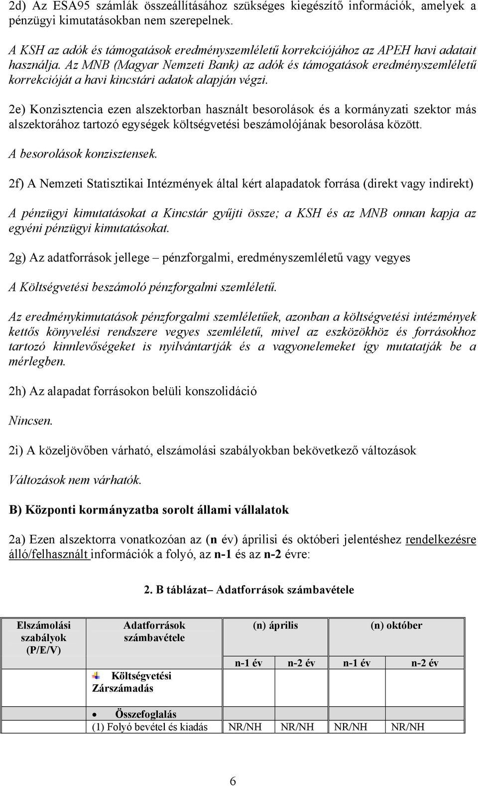 Az MNB (Magyar Nemzeti Bank) az adók és támogatások eredményszemléletű korrekcióját a havi kincstári adatok alapján végzi.