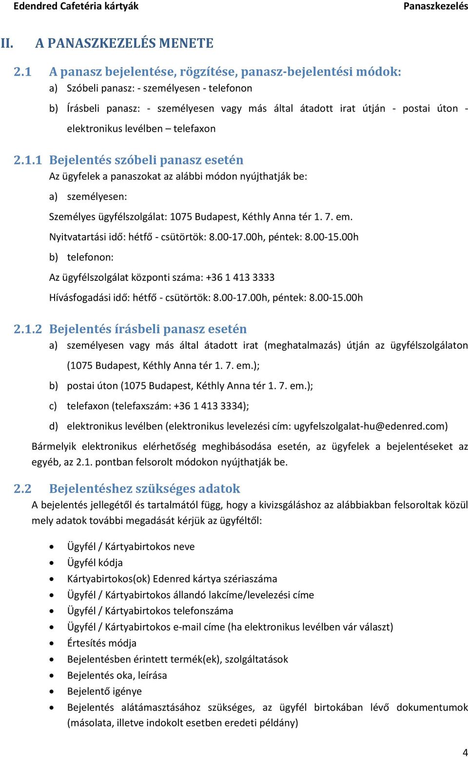 elektronikus levélben telefaxon 2.1.