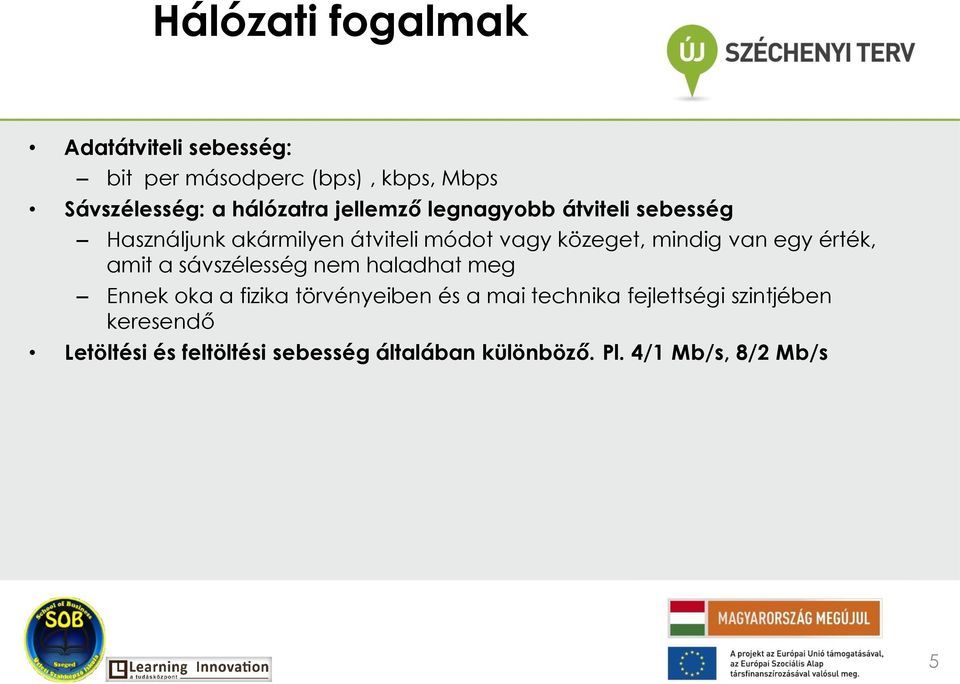 egy érték, amit a sávszélesség nem haladhat meg Ennek oka a fizika törvényeiben és a mai technika