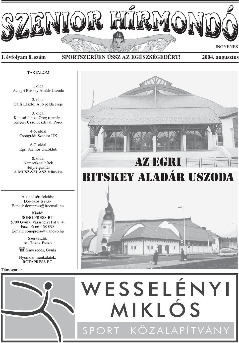 oldal Egri Szenior Úszóklub 8.