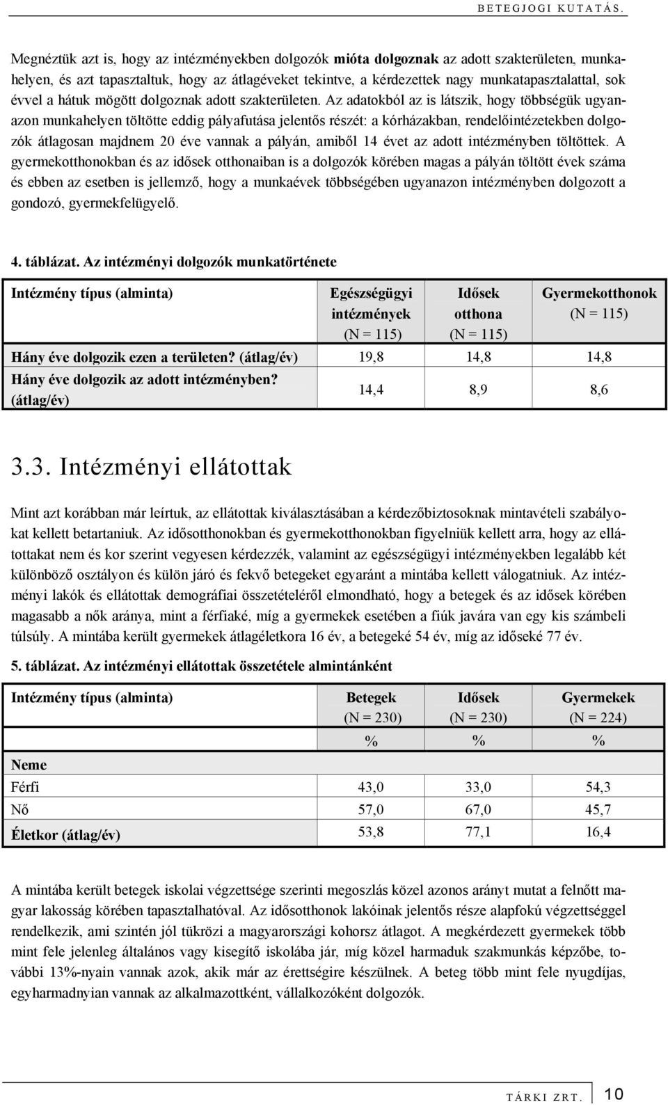 Az adatokból az is látszik, hogy többségük ugyanazon munkahelyen töltötte eddig pályafutása jelentős részét: a kórházakban, rendelőintézetekben dolgozók átlagosan majdnem 20 éve vannak a pályán,