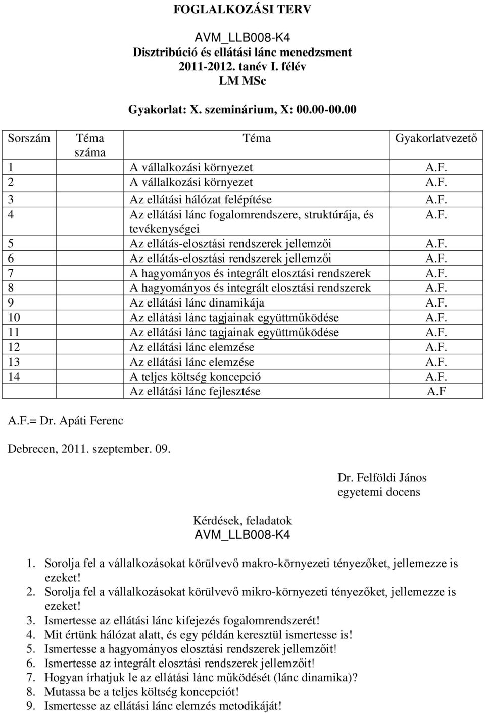 F. tevékenységei 5 Az ellátás-elosztási rendszerek jellemzői A.F. 6 Az ellátás-elosztási rendszerek jellemzői A.F. 7 A hagyományos és integrált elosztási rendszerek A.F. 8 A hagyományos és integrált elosztási rendszerek A.