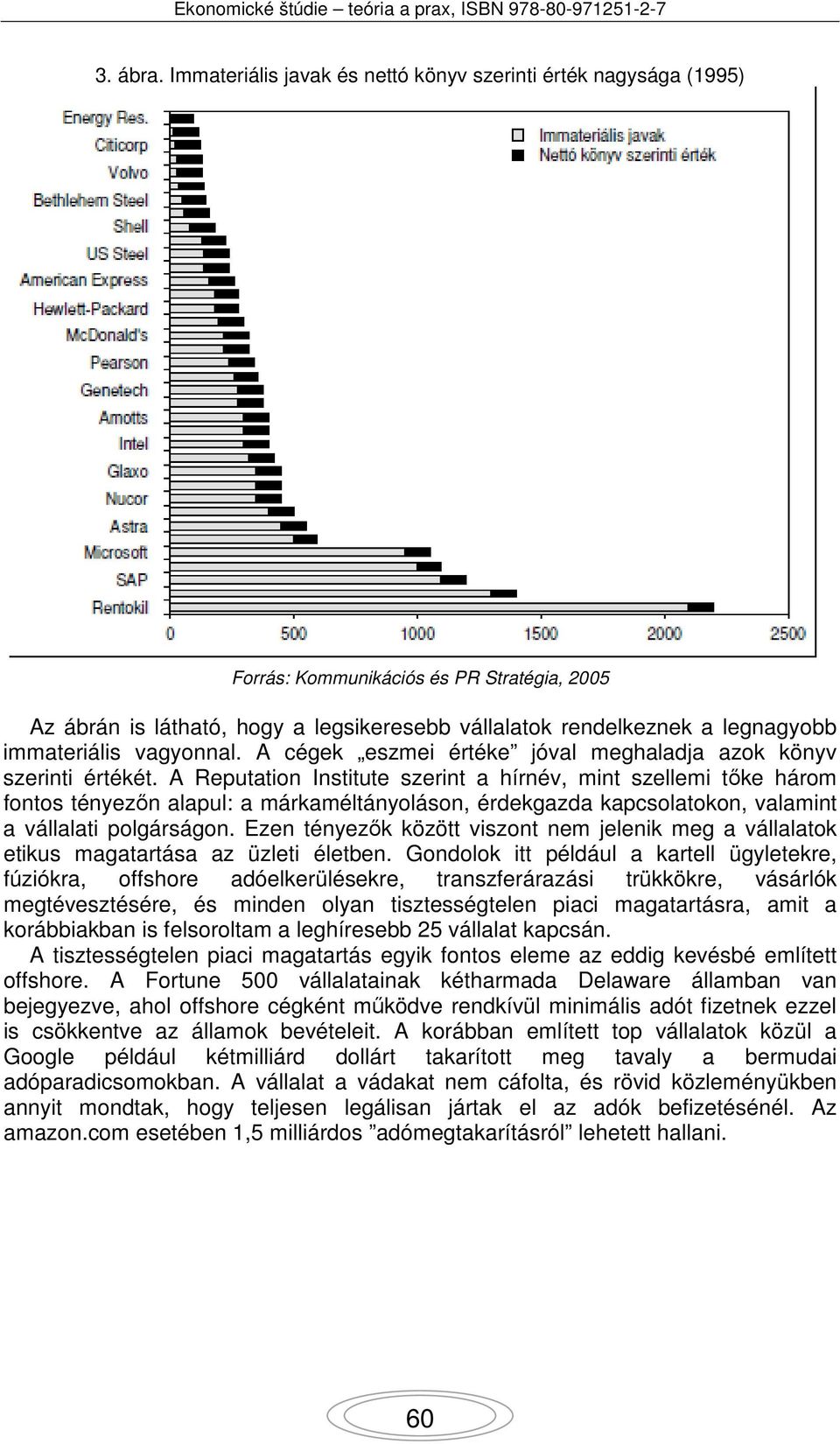 immateriális vagyonnal. A cégek eszmei értéke jóval meghaladja azok könyv szerinti értékét.