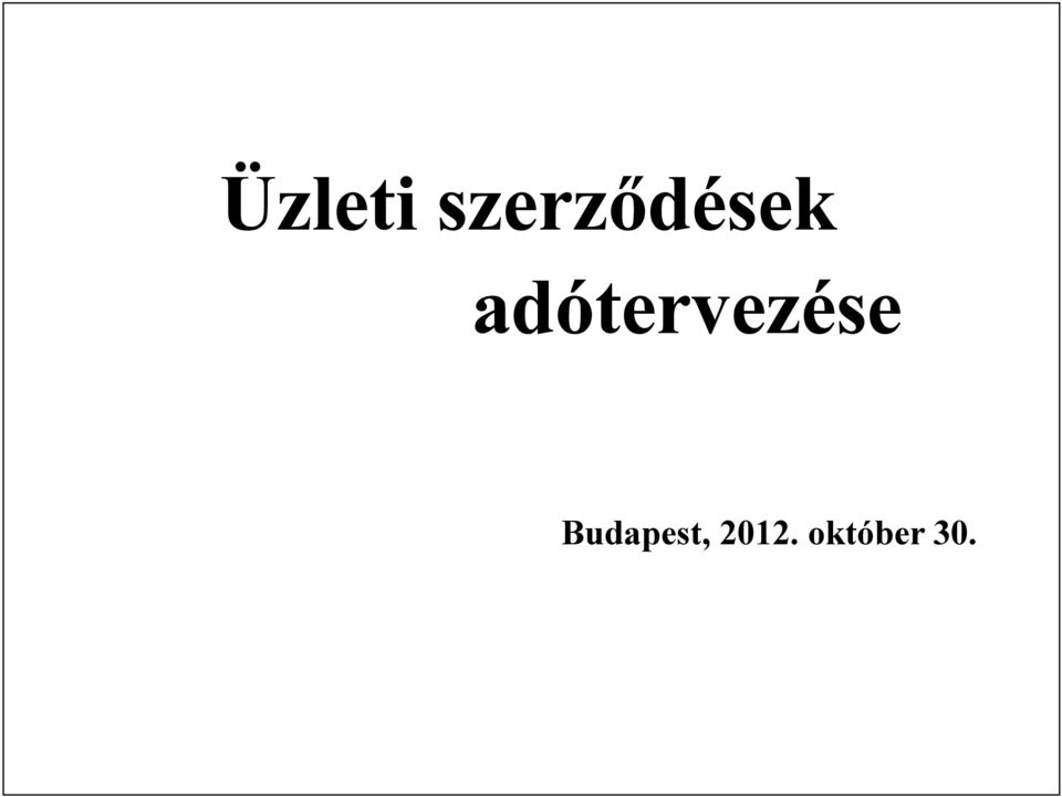 adótervezése