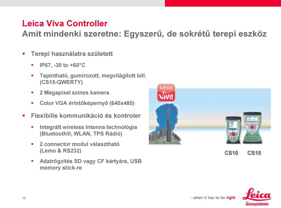 (CS15-QWERTY) 2 Megapixel színes kamera Color VGA érintőképernyő (640x480) Flexibilis kommunikáció és kontroler