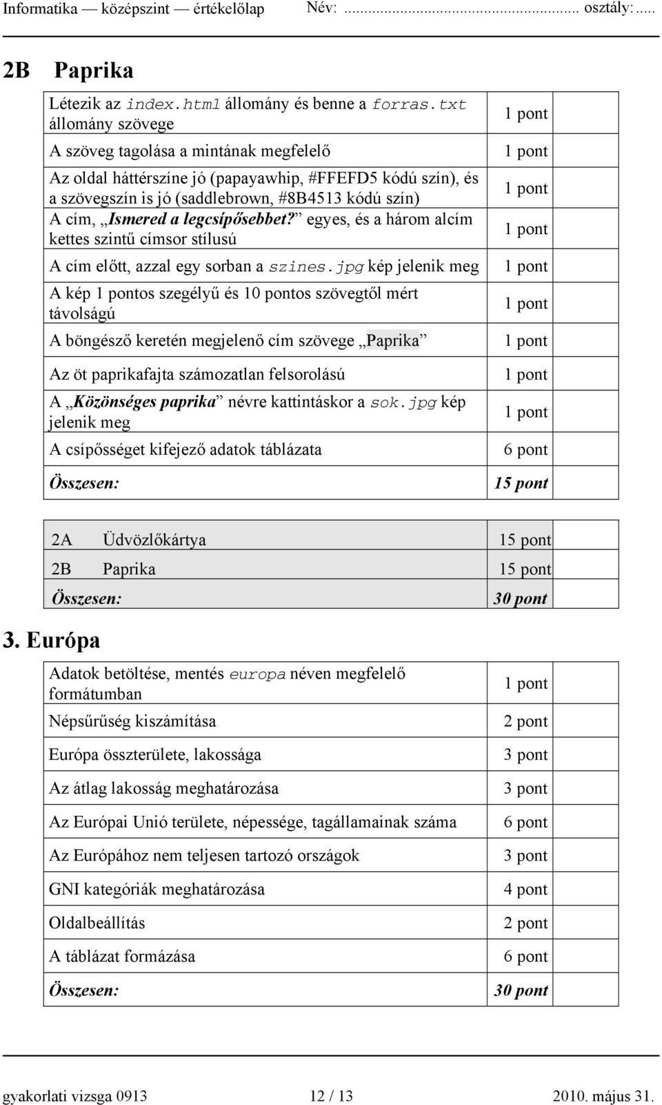 legcsípősebbet? egyes, és a három alcím kettes szintű címsor stílusú A cím előtt, azzal egy sorban a szines.