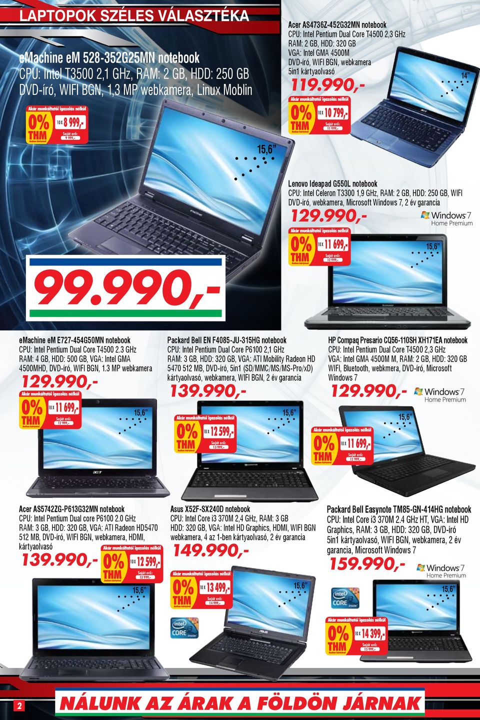 99.990,eMachine em E G50MN notebook - PDF Ingyenes letöltés