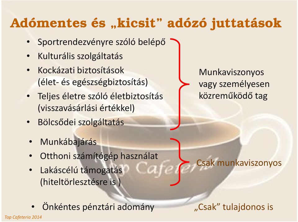 Bölcsődei szolgáltatás Munkaviszonyos vagy személyesen közreműködő tag Munkábajárás Otthoni számítógép