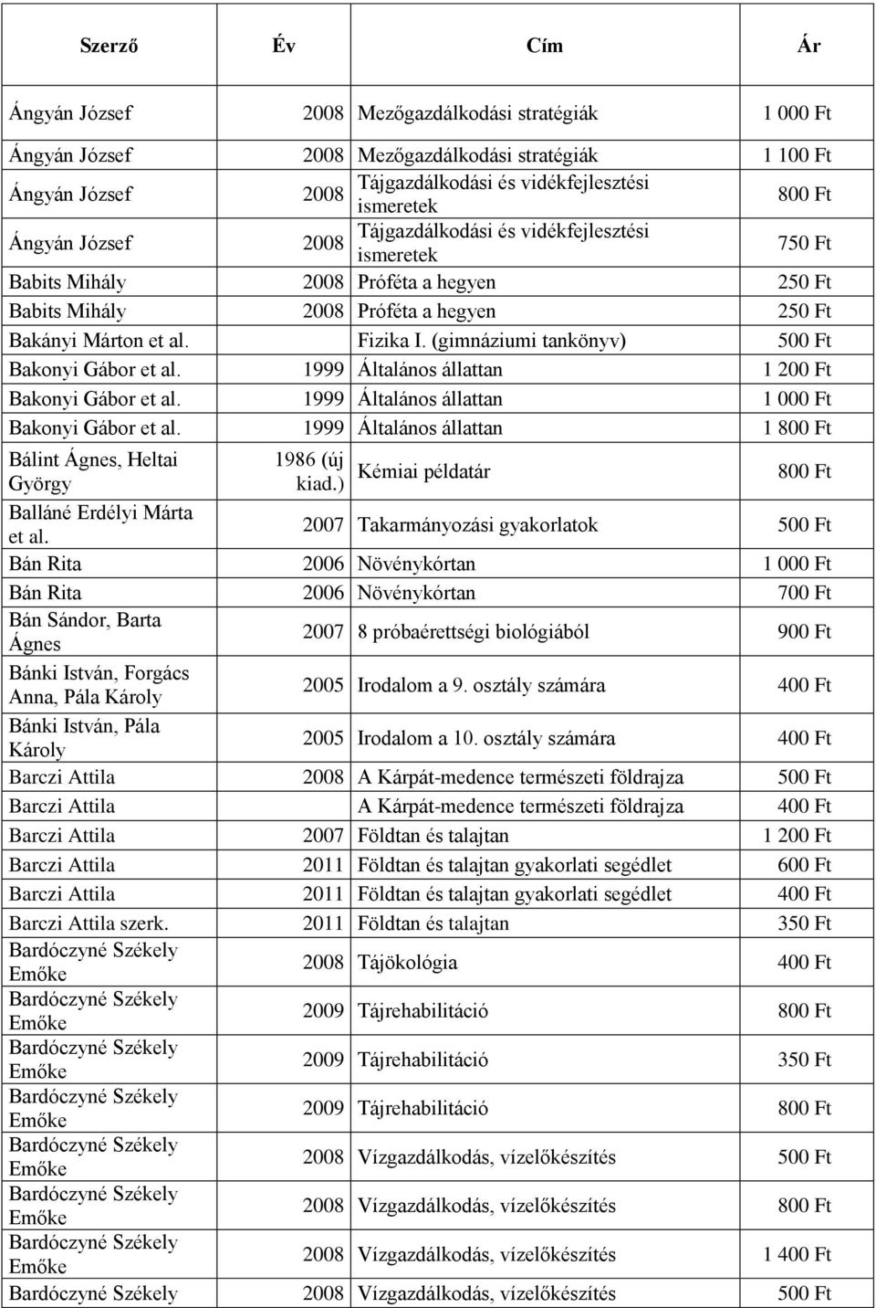 (gimnáziumi tankönyv) Bakonyi Gábor et al. 1999 Általános állattan 1 200 Ft Bakonyi Gábor et al. 1999 Általános állattan Bakonyi Gábor et al.