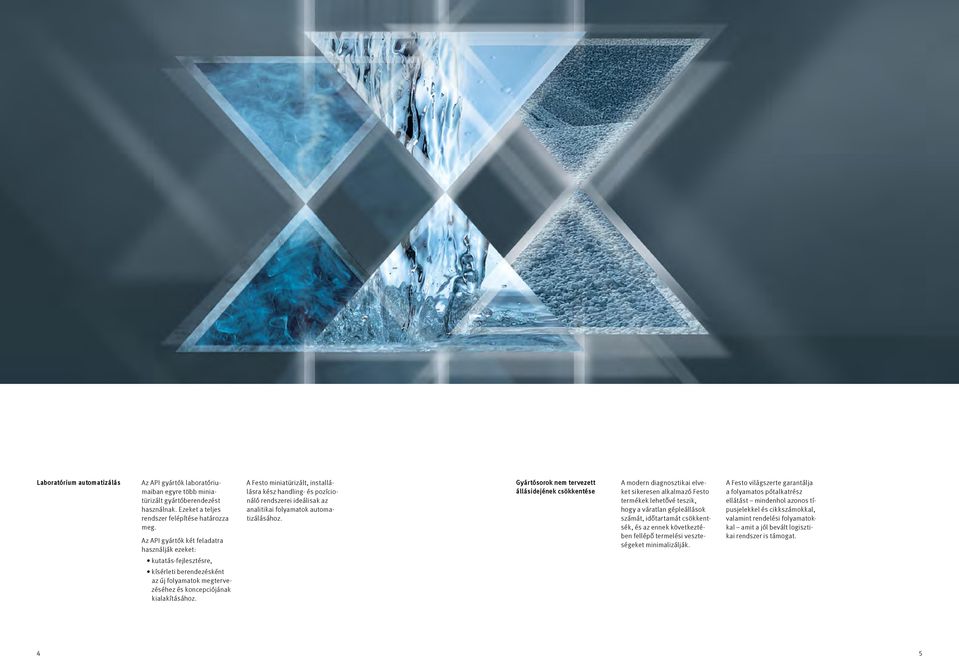 A Festo miniatürizált, installálásra kész handling- és pozícionáló rendszerei ideálisak az analitikai folyamatok automatizálásához.