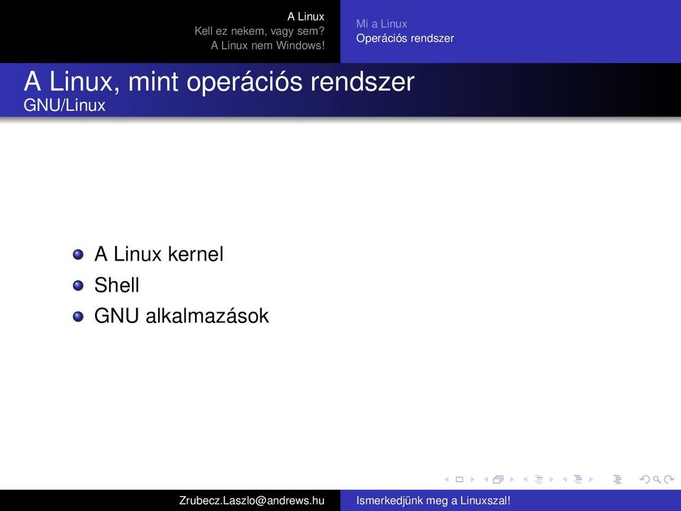 operációs rendszer