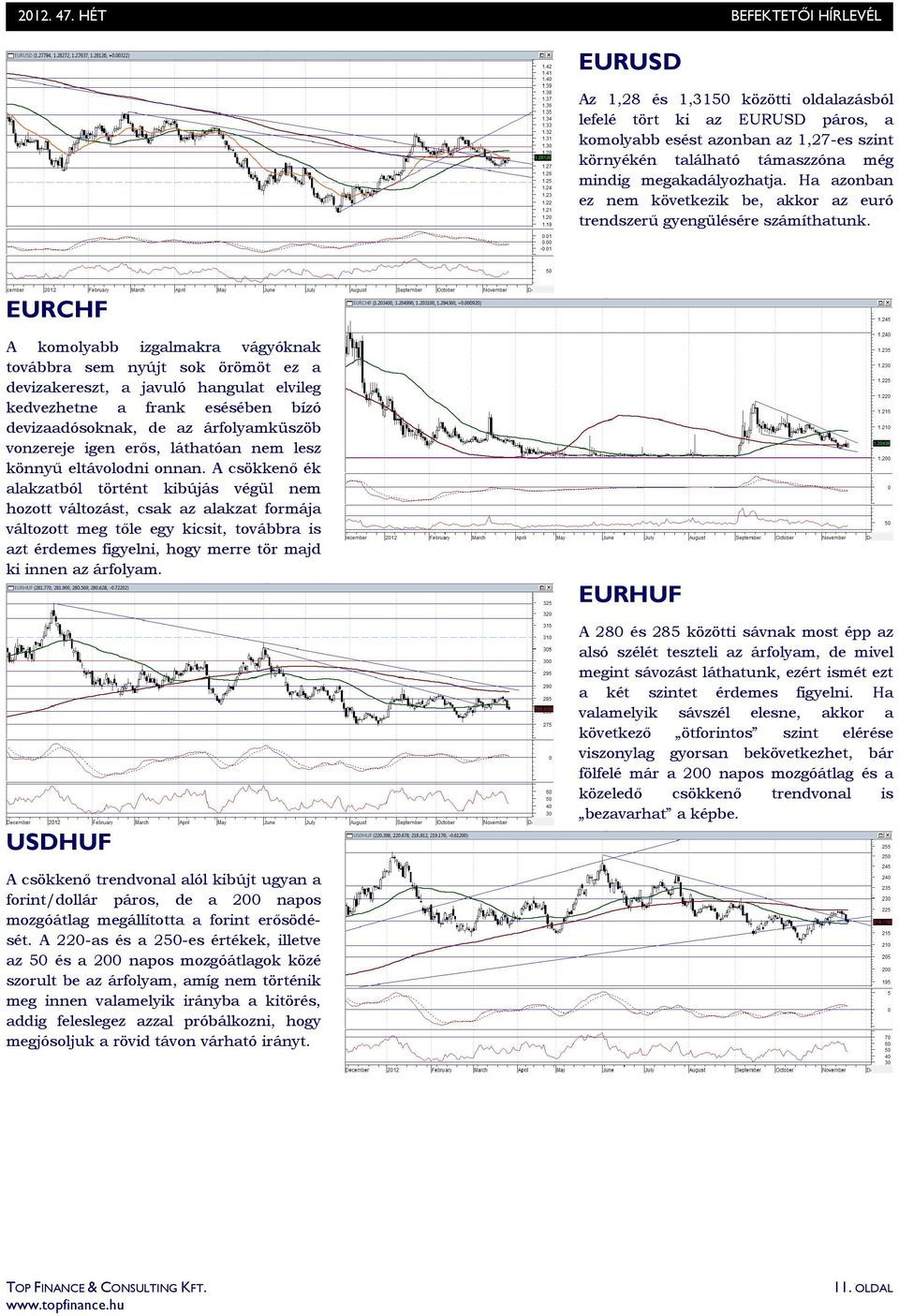 EURCHF A komolyabb izgalmakra vágyóknak továbbra sem nyújt sok örömöt ez a devizakereszt, a javuló hangulat elvileg kedvezhetne a frank esésében bízó devizaadósoknak, de az árfolyamküszöb vonzereje