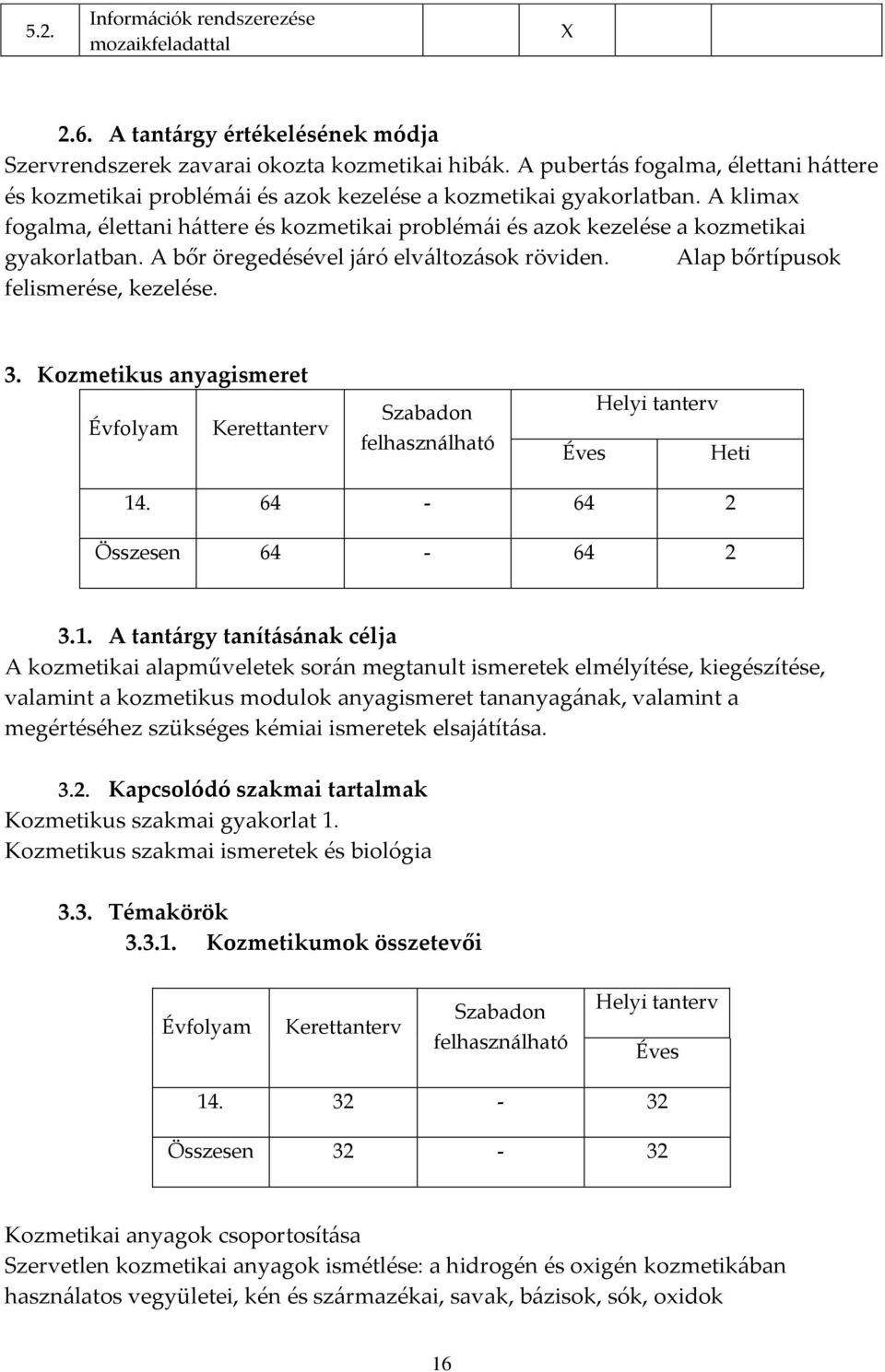 A klimax fogalma, élettani h{ttere és kozmetikai problém{i és azok kezelése a kozmetikai gyakorlatban. A bőr öregedésével j{ró elv{ltoz{sok röviden. Alap bőrtípusok felismerése, kezelése. 3.