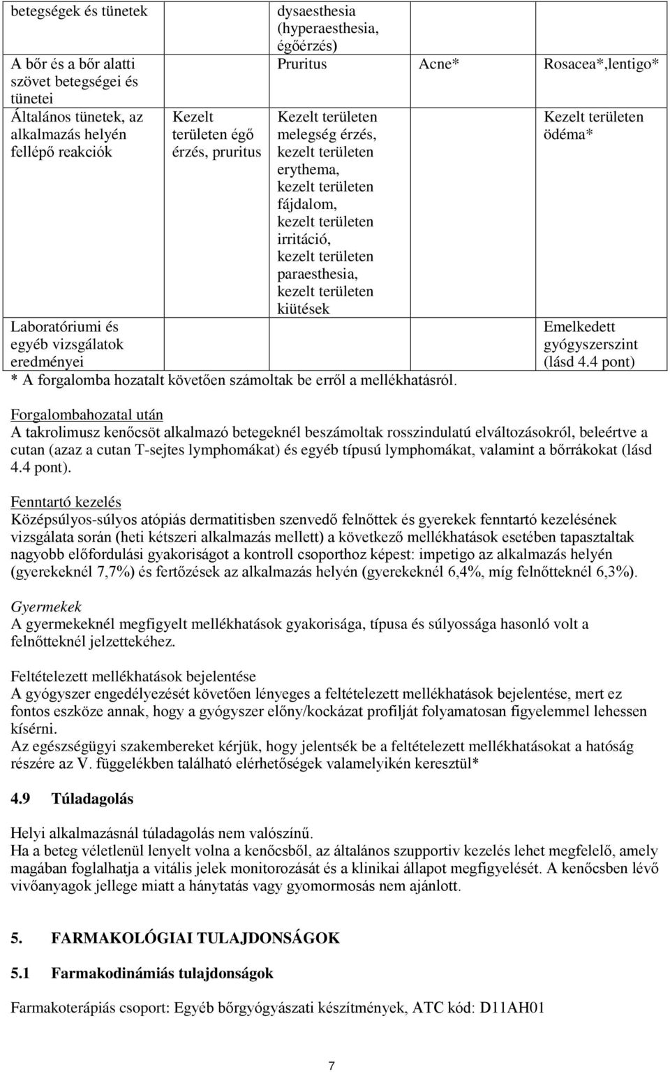irritáció, kezelt területen paraesthesia, kezelt területen kiütések * A forgalomba hozatalt követően számoltak be erről a mellékhatásról. Kezelt területen ödéma* Emelkedett gyógyszerszint (lásd 4.