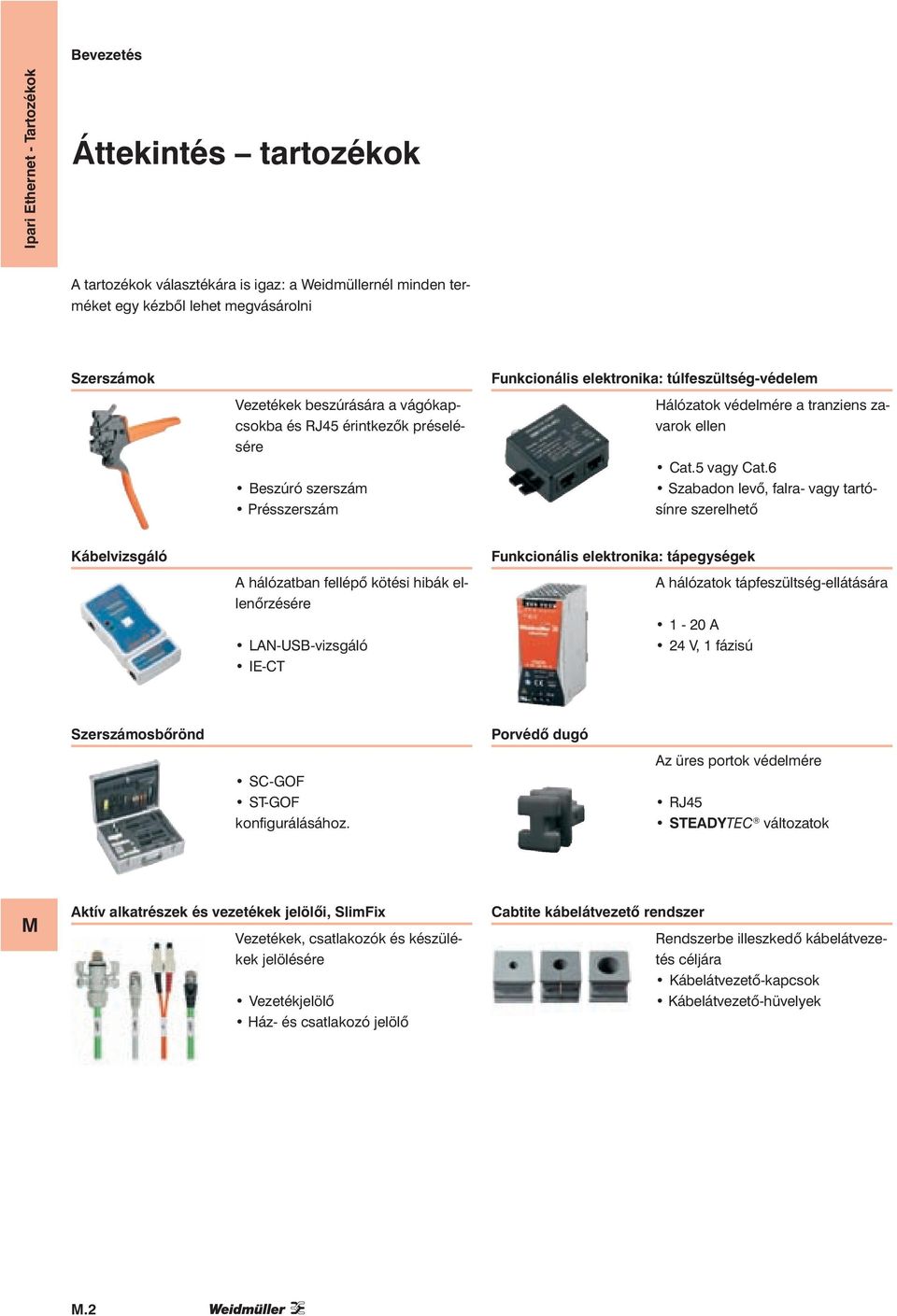 6 Szabadon levő, falra- vagy tartósínre szerelhető Kábelvizsgáló A hálózatban fellépő kötési hibák ellenőrzésére LAN-USB-vizsgáló IE-CT Funkcionális elektronika: tápegységek A hálózatok