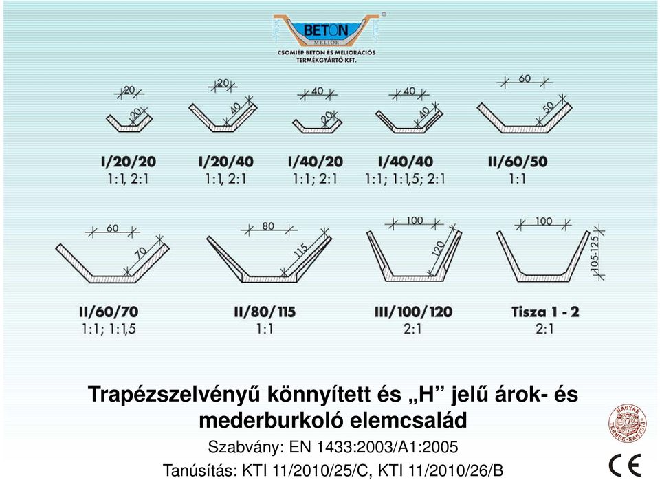 Szabvány: EN 1433:2003/A1:2005