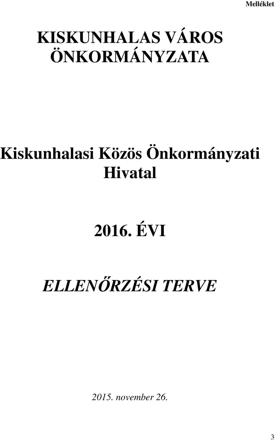 Önkormányzati Hivatal 2016.