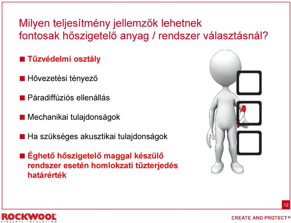 Tűzvédelmi osztály Hővezetési tényező Páradiffúziós ellenállás Mechanikai