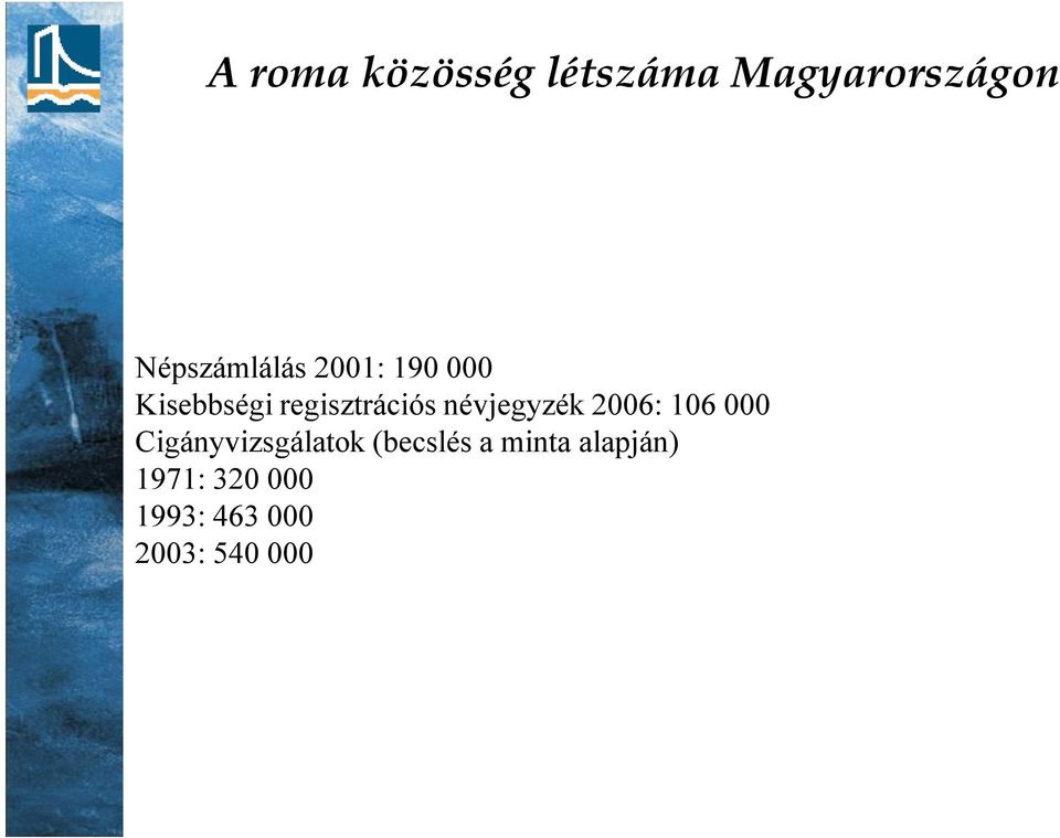 regisztrációs névjegyzék 2006: 106 000