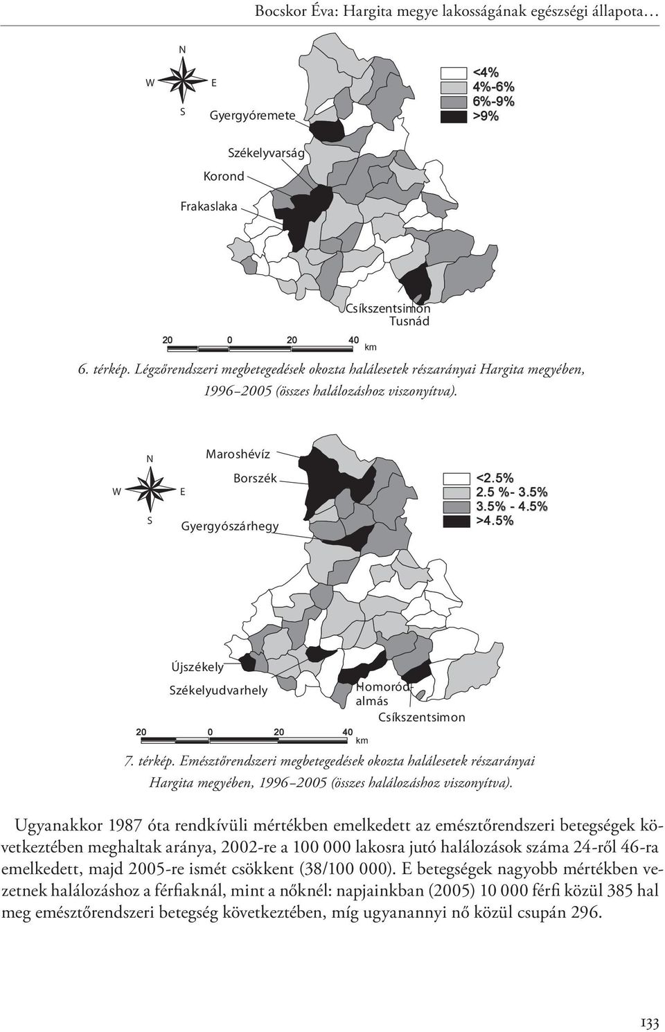 5% Újszékely Székelyudvarhely Homoródalmás Csíkszentsimon 20 0 20 40 km 7. térkép.