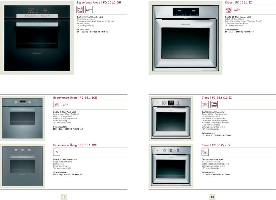 Ujjlenyomatmentes kivitel IX - Inox - 149900 Ft HKD-vel Experience Üveg FQ 86.1 ICE Class FC 862 C.